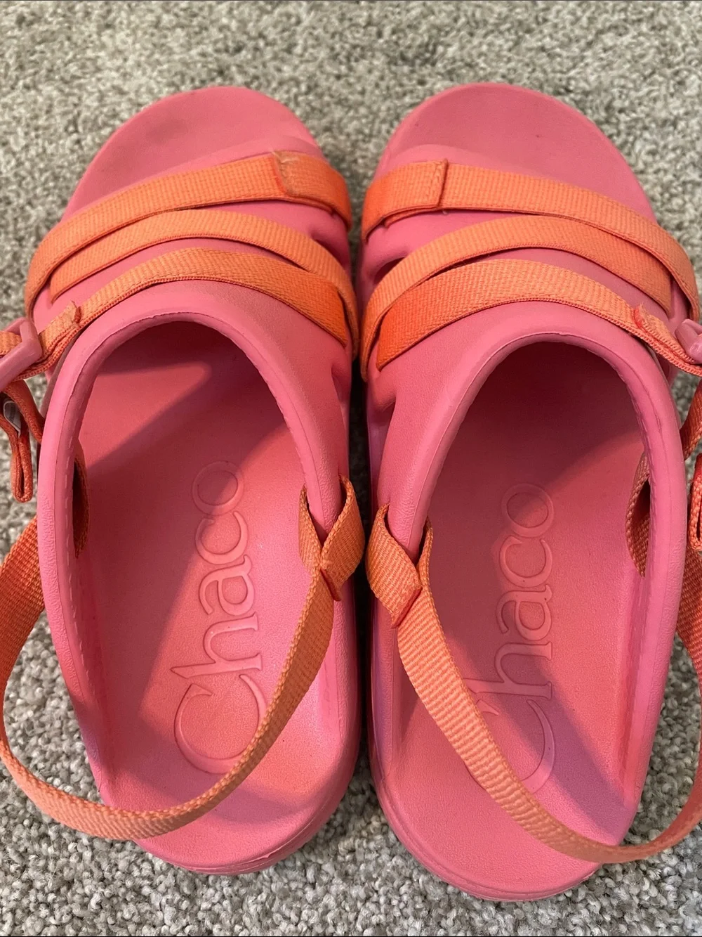 Chaco Kids Chillos Sport Sandals Rose Sz 4 Adjustable strap